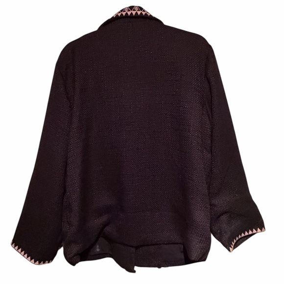 Cynthia Rowley Damen Utility Tweed Jacket with Pink Detailing (M) - Picture 5 of 6